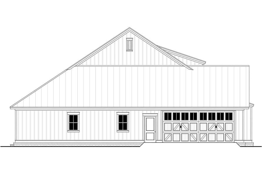 Home Plan Left Elevation of this 4-Bedroom,2258 Sq Ft Plan -142-1443