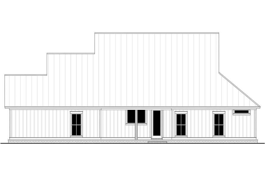 Home Plan Rear Elevation of this 4-Bedroom,2258 Sq Ft Plan -142-1443