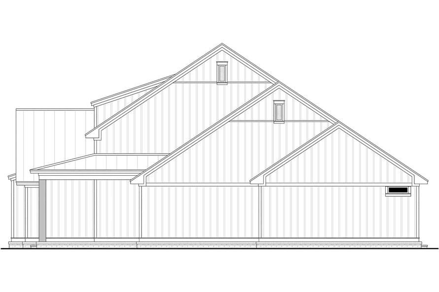 Home Plan Right Elevation of this 4-Bedroom,2258 Sq Ft Plan -142-1443