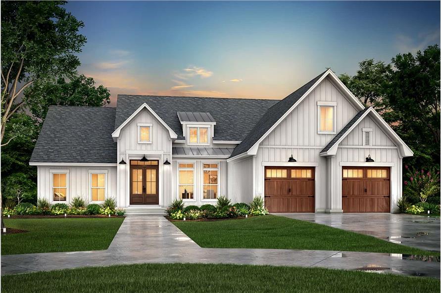 Home at Night of this 4-Bedroom, 2658 Sq Ft Plan - 142-1444