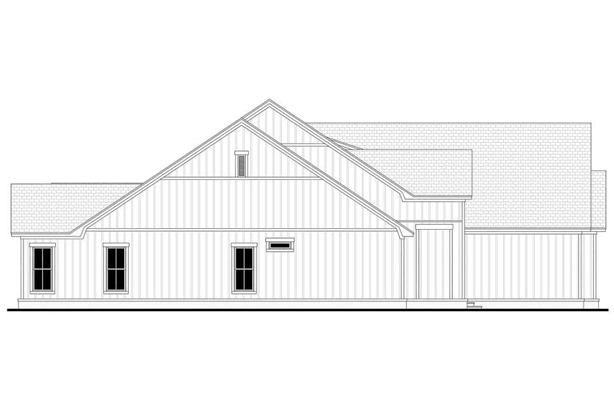 Home Plan Left Elevation of this 4-Bedroom,2658 Sq Ft Plan -142-1444