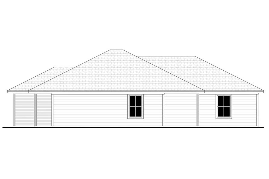 Home Plan Right Elevation of this 3-Bedroom,1296 Sq Ft Plan -142-1448