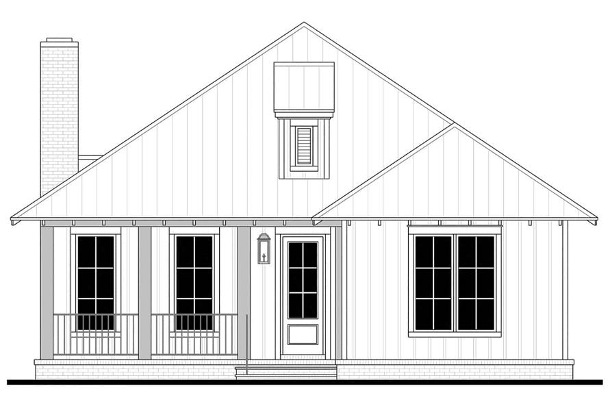 Home Plan Front Elevation of this 3-Bedroom,1605 Sq Ft Plan -142-1449