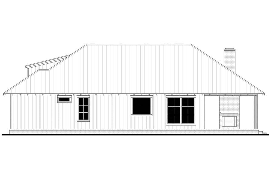 Home Plan Right Elevation of this 3-Bedroom,1605 Sq Ft Plan -142-1449