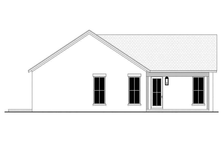 Left Side View of this 2-Bedroom, 1196 Sq Ft Plan - 142-1450