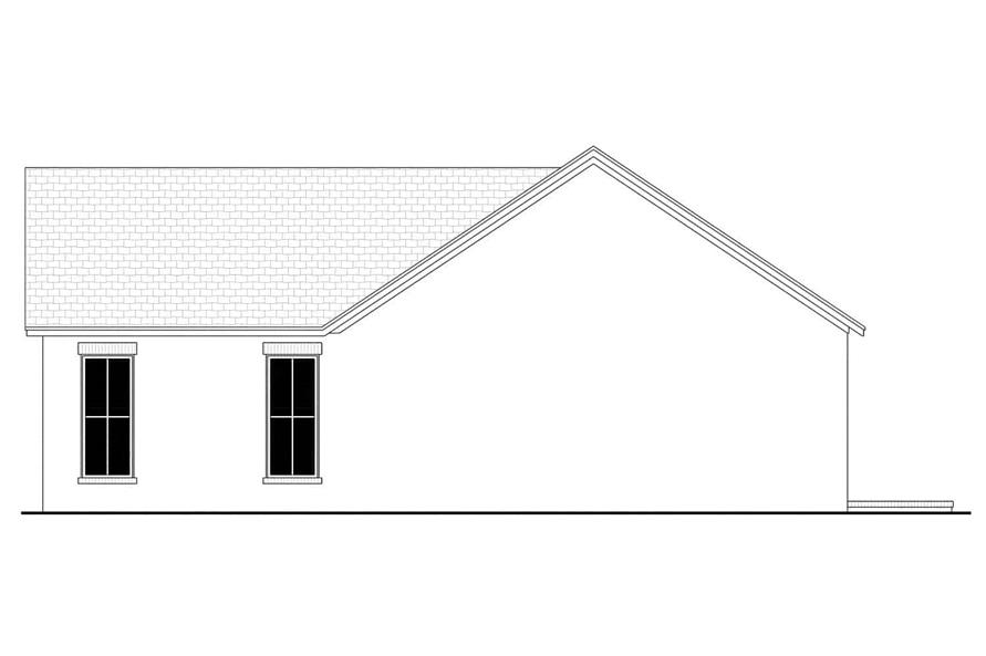 Home Plan Right Elevation of this 2-Bedroom,1196 Sq Ft Plan -142-1450