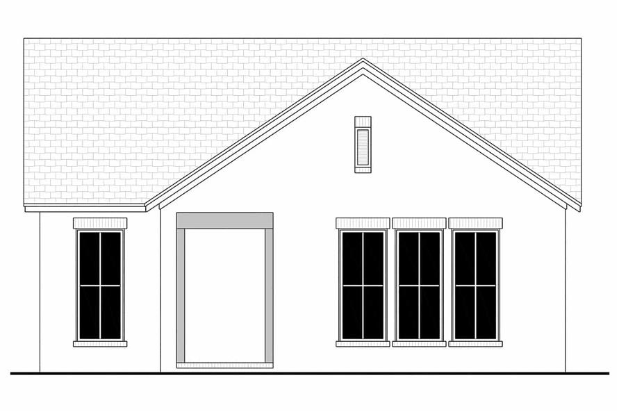 Home Plan Front Elevation of this 2-Bedroom,1196 Sq Ft Plan -142-1450
