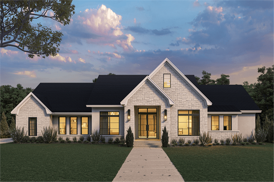 Front View of this 3-Bedroom,2295 Sq Ft Plan -142-1452