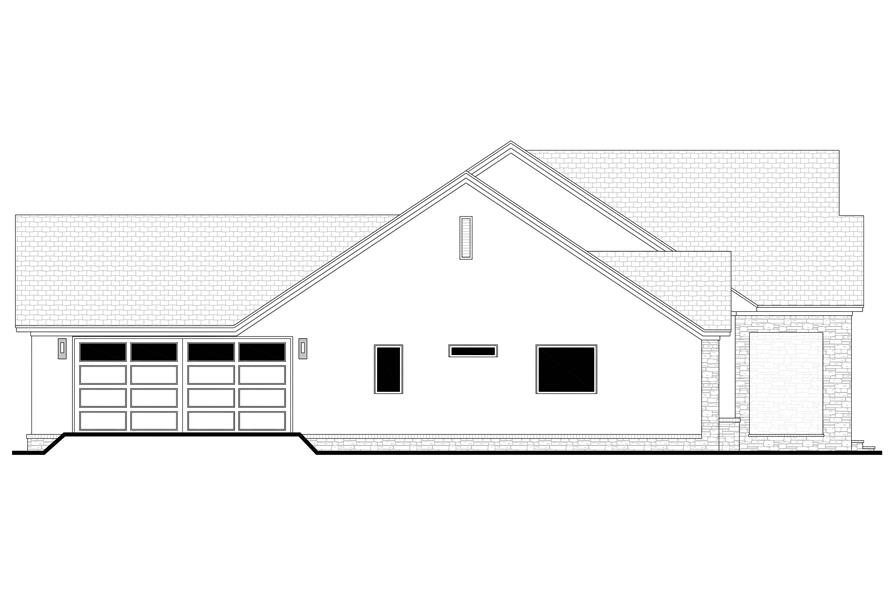 Home Plan Left Elevation of this 3-Bedroom,2295 Sq Ft Plan -142-1452