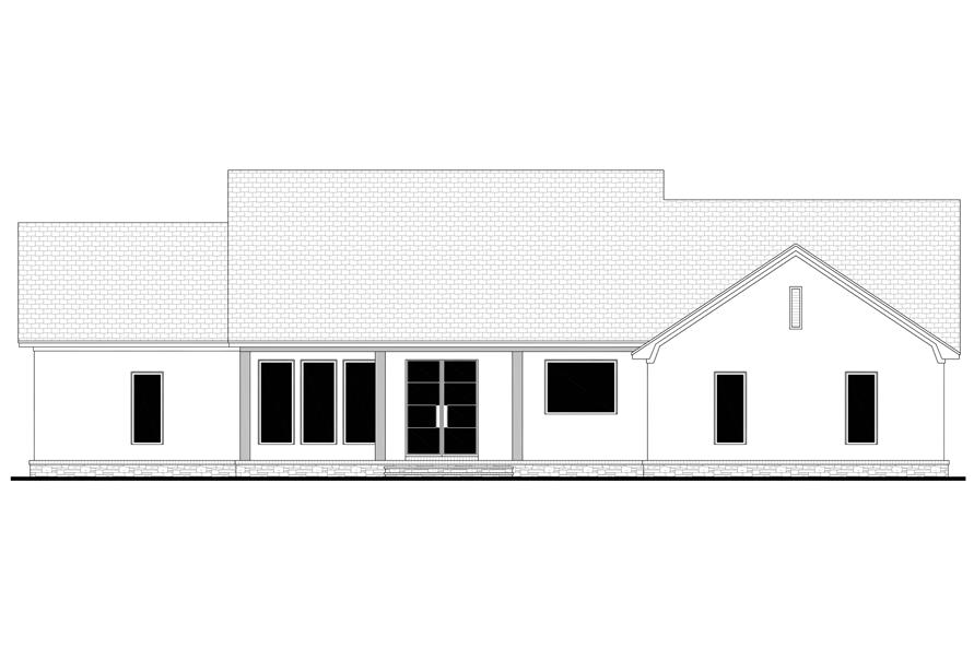 Home Plan Rear Elevation of this 3-Bedroom,2295 Sq Ft Plan -142-1452