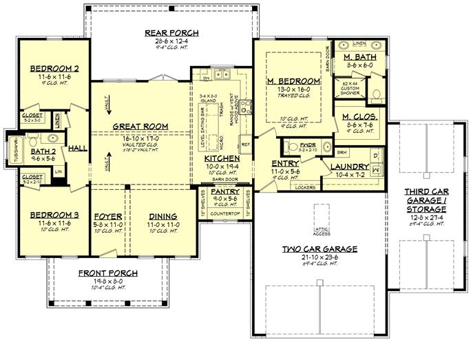 House Plan #3RD-315-14  House plans farmhouse, House plans, House  blueprints
