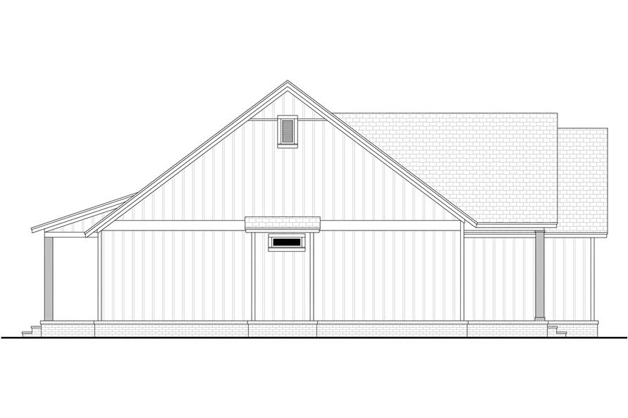 Home Plan Left Elevation of this 3-Bedroom,1797 Sq Ft Plan -142-1454