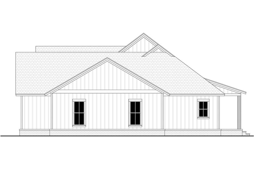 Home Plan Right Elevation of this 3-Bedroom,1797 Sq Ft Plan -142-1454