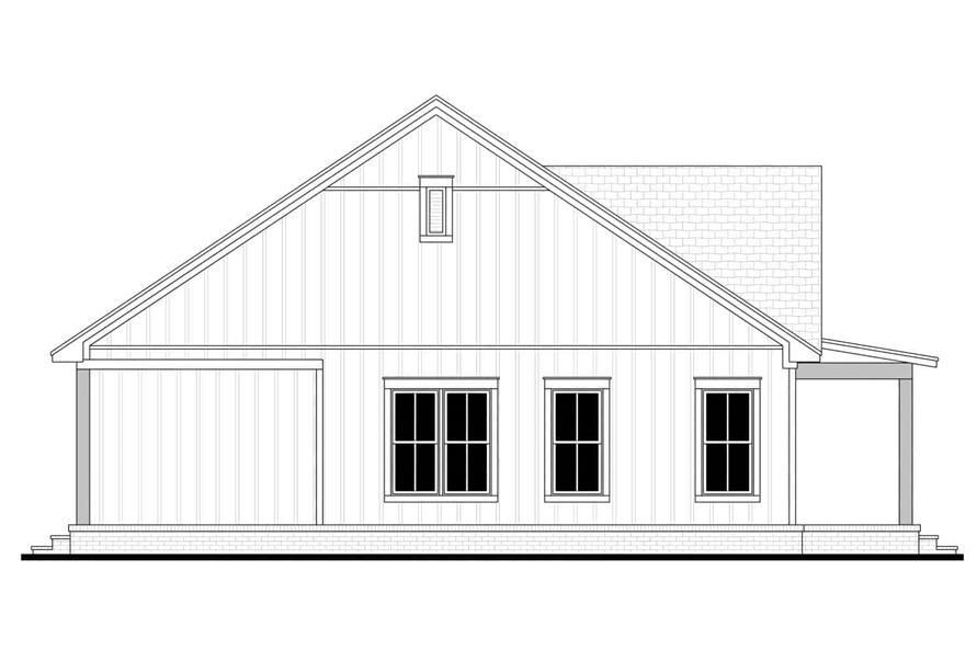 Home Plan Left Elevation of this 2-Bedroom,981 Sq Ft Plan -142-1455