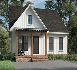 Small Farmhouse Floor Plan - 2 Bedrms, 2 Baths - 981 Sq Ft - #142-1455