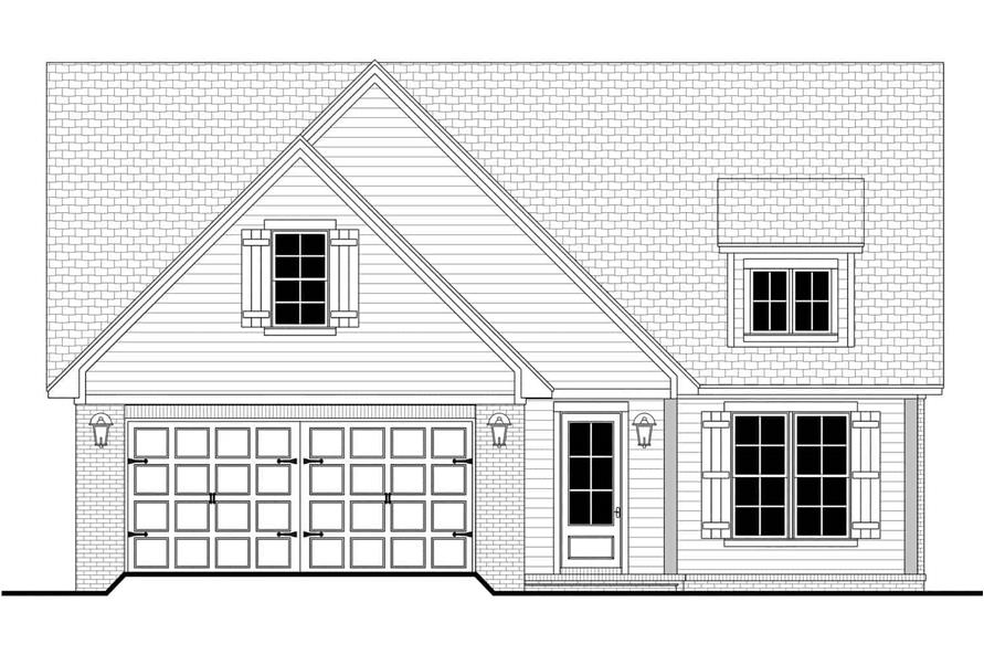 Home Plan Front Elevation of this 4-Bedroom,2004 Sq Ft Plan -142-1457