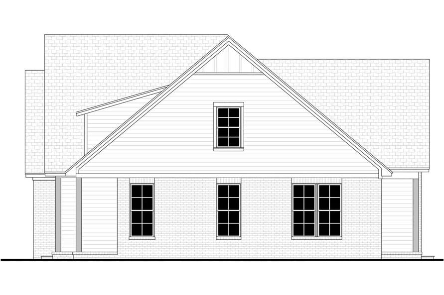 Home Plan Right Elevation of this 4-Bedroom,2004 Sq Ft Plan -142-1457