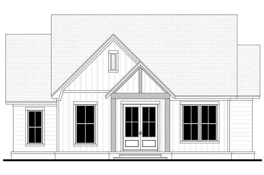 Home Plan Front Elevation of this 2-Bedroom,1399 Sq Ft Plan -142-1459