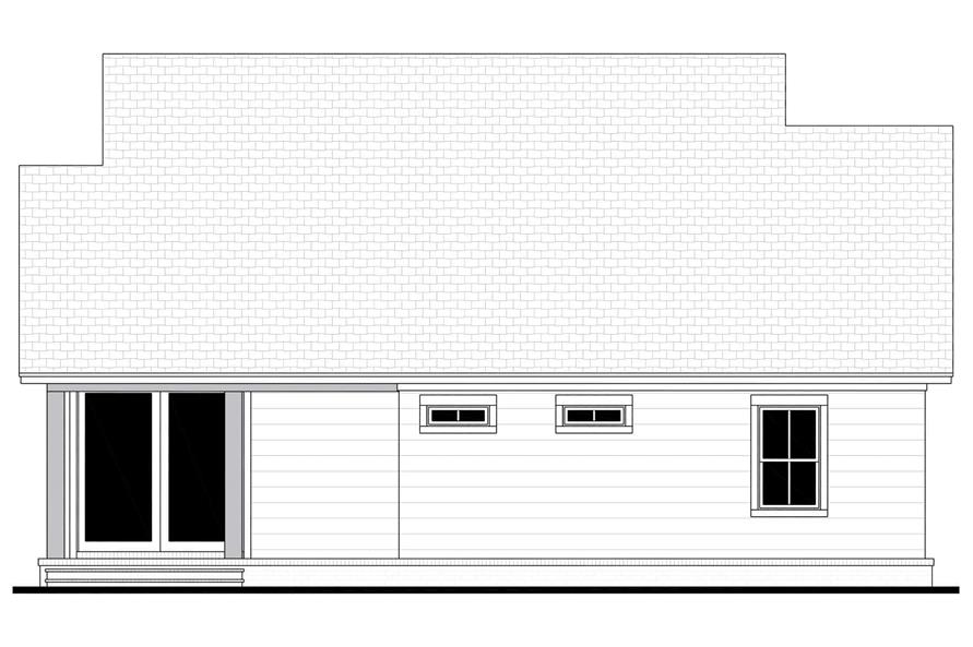 Home Plan Rear Elevation of this 2-Bedroom,1399 Sq Ft Plan -142-1459