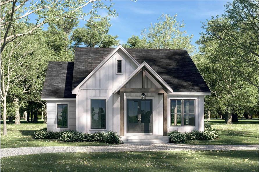 2-Bedroom, 1399 Sq Ft Craftsman House Plan - 142-1459 - Front Exterior