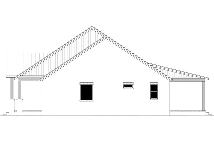 Home Plan Right Elevation of this 3-Bedroom,2400 Sq Ft Plan -142-1461