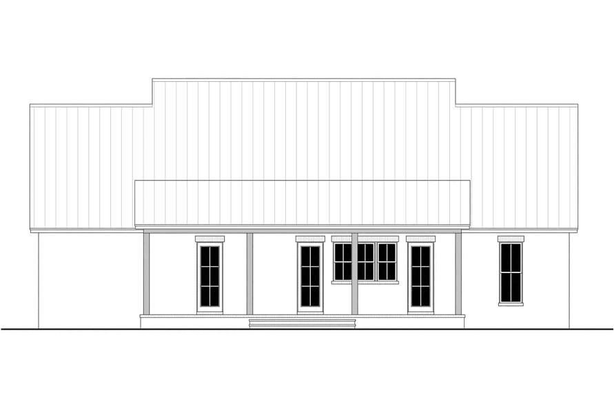 Home Plan Rear Elevation of this 3-Bedroom,2400 Sq Ft Plan -142-1461