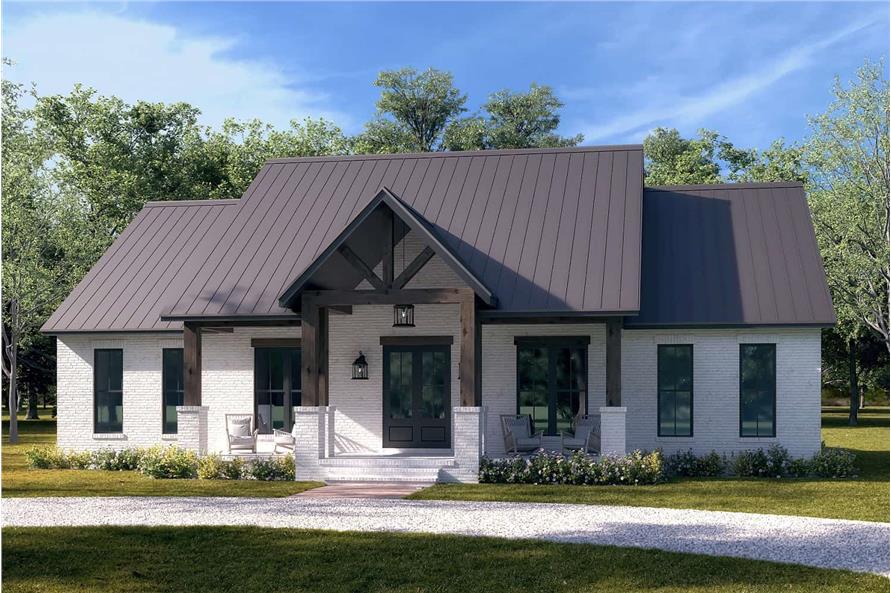 3-Bedroom, 2400 Sq Ft Farmhouse Home Plan - 142-1461 - Main Exterior