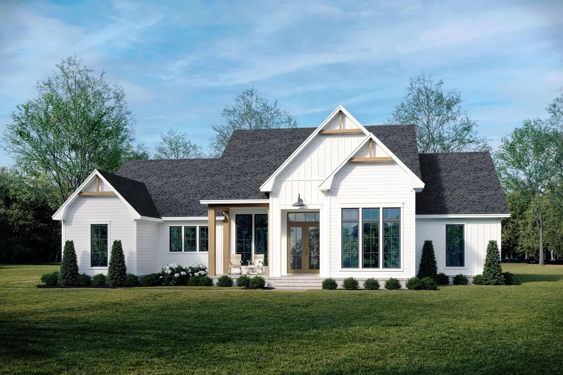 Modern Farmhouse Home Plan - 3 Bedrms, 2.5 Baths - 2397 Sq Ft - #142-1467