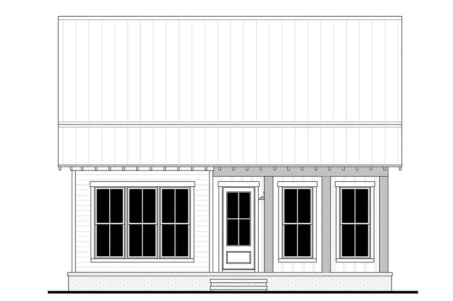 Home Plan Front Elevation of this 3-Bedroom,1295 Sq Ft Plan -142-1468