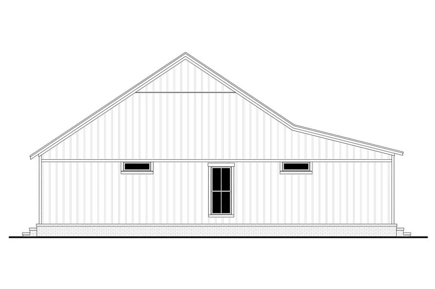 Home Plan Left Elevation of this 3-Bedroom,1295 Sq Ft Plan -142-1468