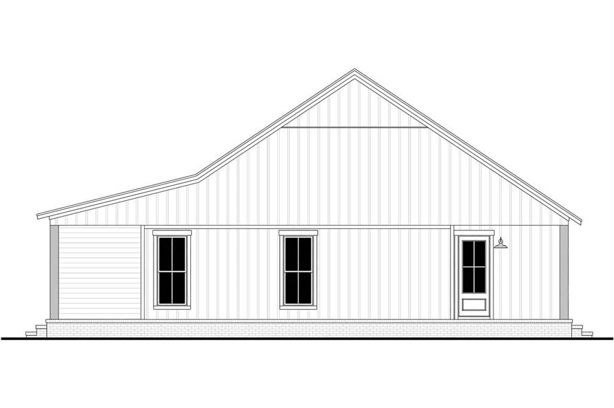 Home Plan Right Elevation of this 3-Bedroom,1295 Sq Ft Plan -142-1468