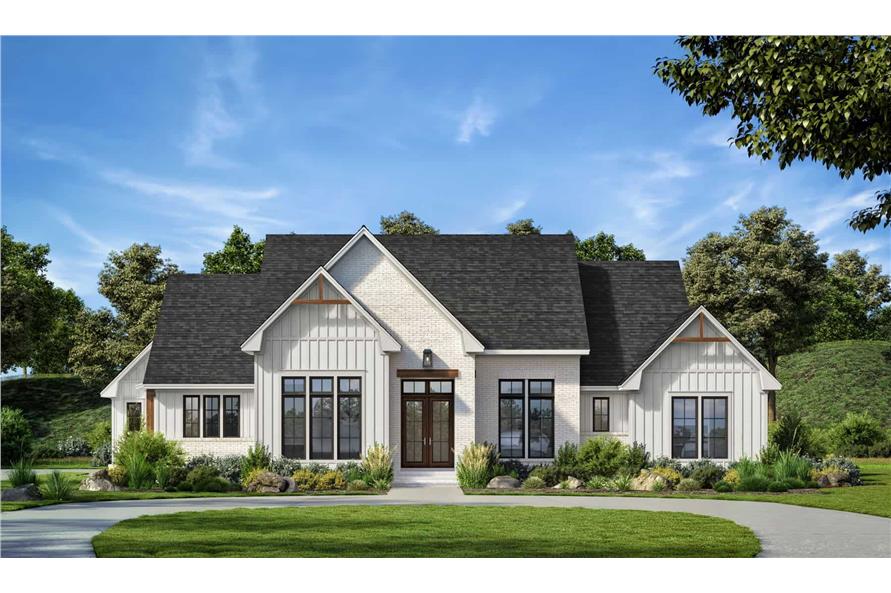 Modern Farmhouse House Plan - 4 Bed, 3.5 Bath, 3070 Sq Ft - #142-1471