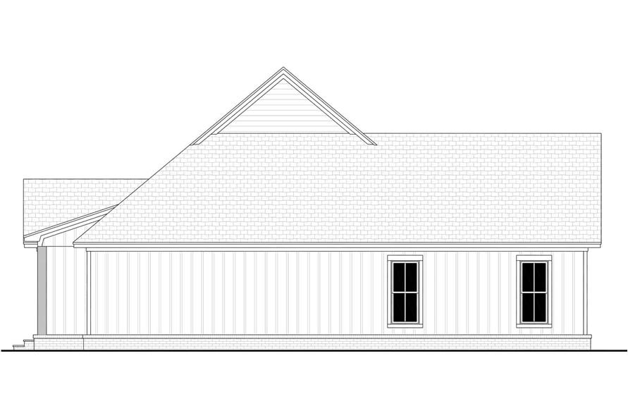 Home Plan Left Elevation of this 4-Bedroom,1700 Sq Ft Plan -142-1472