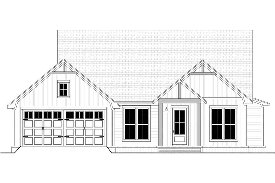 Home Plan Front Elevation of this 4-Bedroom,1700 Sq Ft Plan -142-1472