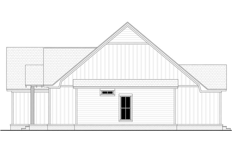 Home Plan Right Elevation of this 4-Bedroom,1700 Sq Ft Plan -142-1472