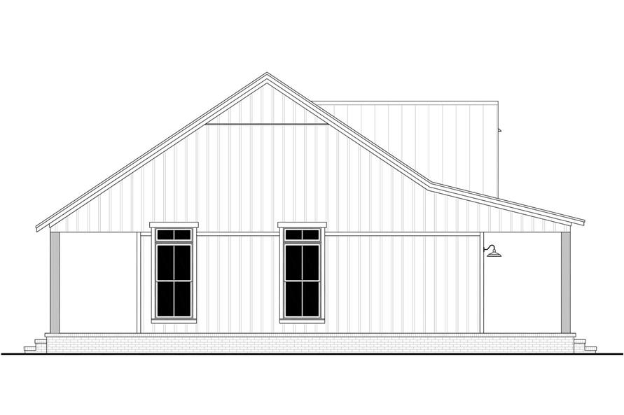 Home Plan Left Elevation of this 2-Bedroom,960 Sq Ft Plan -142-1474
