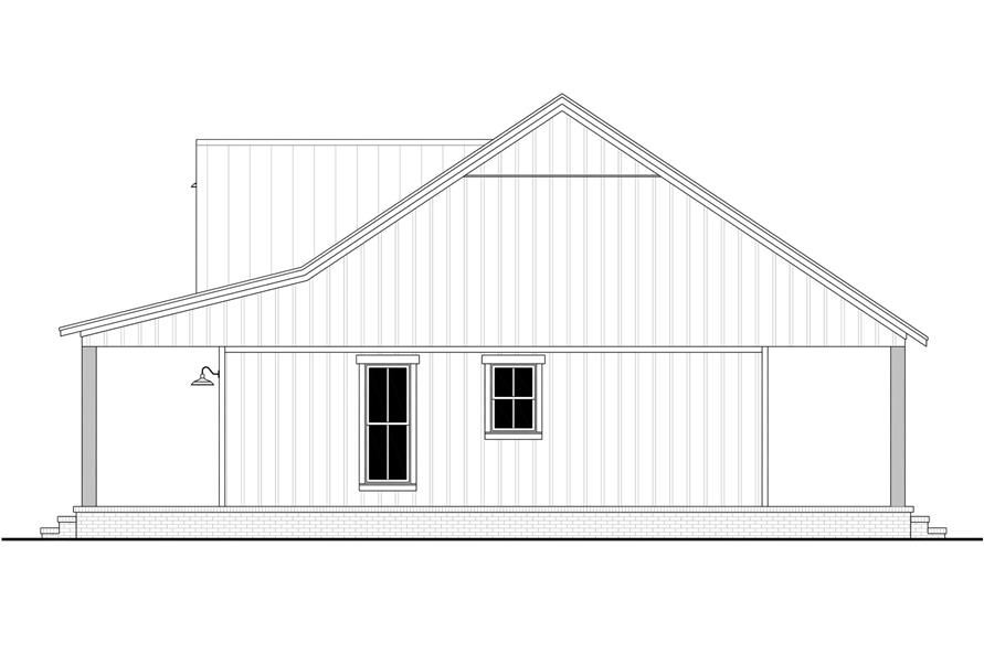 Home Plan Right Elevation of this 2-Bedroom,960 Sq Ft Plan -142-1474