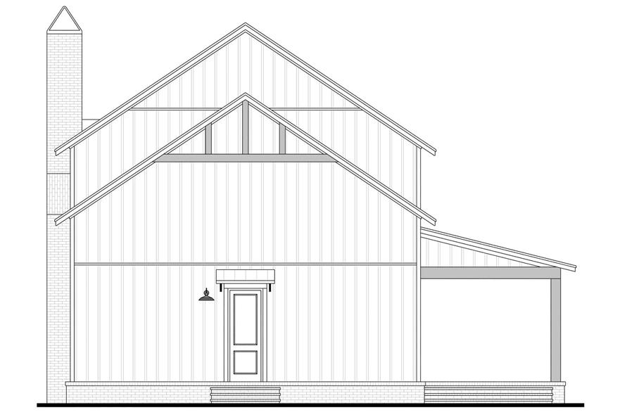 Home Plan Rear Elevation of this 4-Bedroom,2417 Sq Ft Plan -142-1476