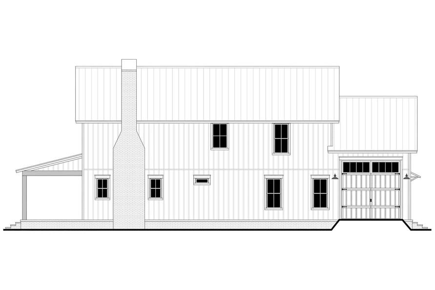 Home Plan Right Elevation of this 4-Bedroom,2417 Sq Ft Plan -142-1476