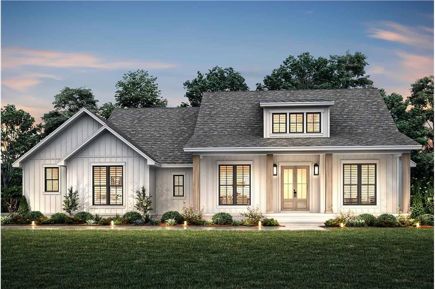 Home at Night of this 4-Bedroom,2194 Sq Ft Plan -142-1479