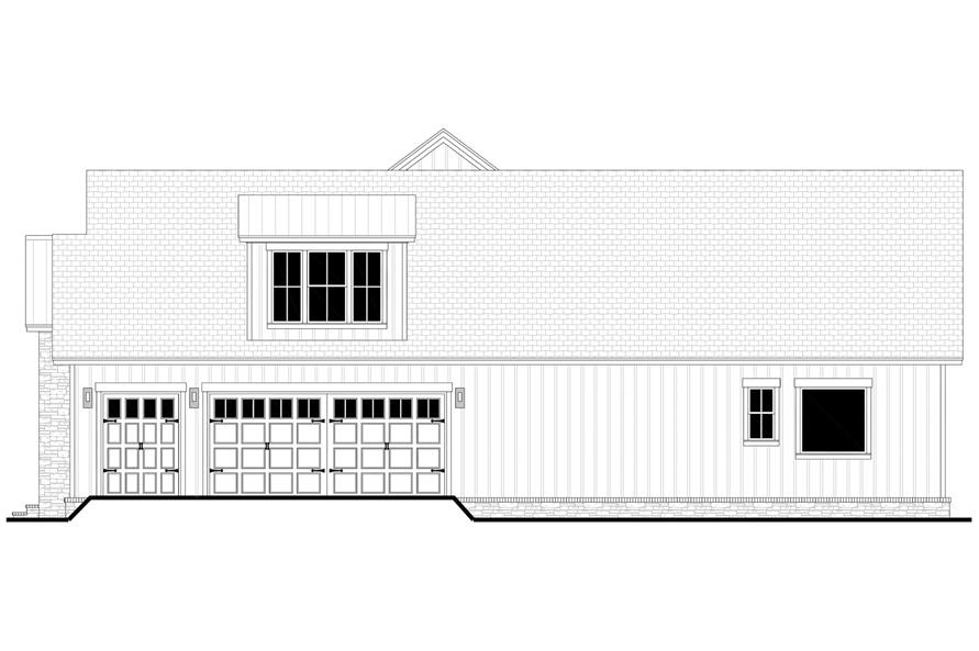 Home Plan Right Elevation of this 3-Bedroom,2278 Sq Ft Plan -142-1482