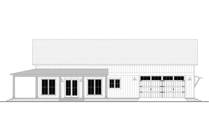 Home Plan Right Elevation of this 2-Bedroom,1260 Sq Ft Plan -142-1484