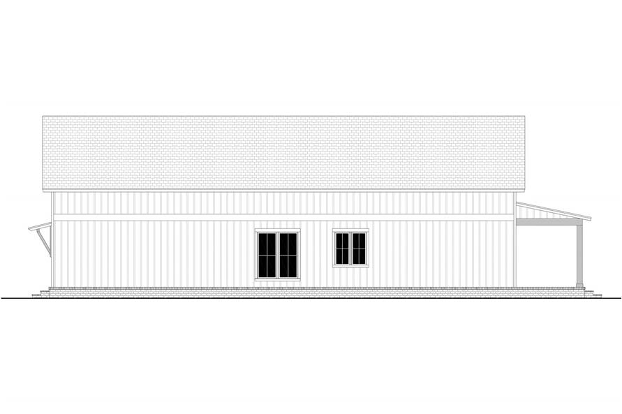 Home Plan Left Elevation of this 2-Bedroom,1260 Sq Ft Plan -142-1484