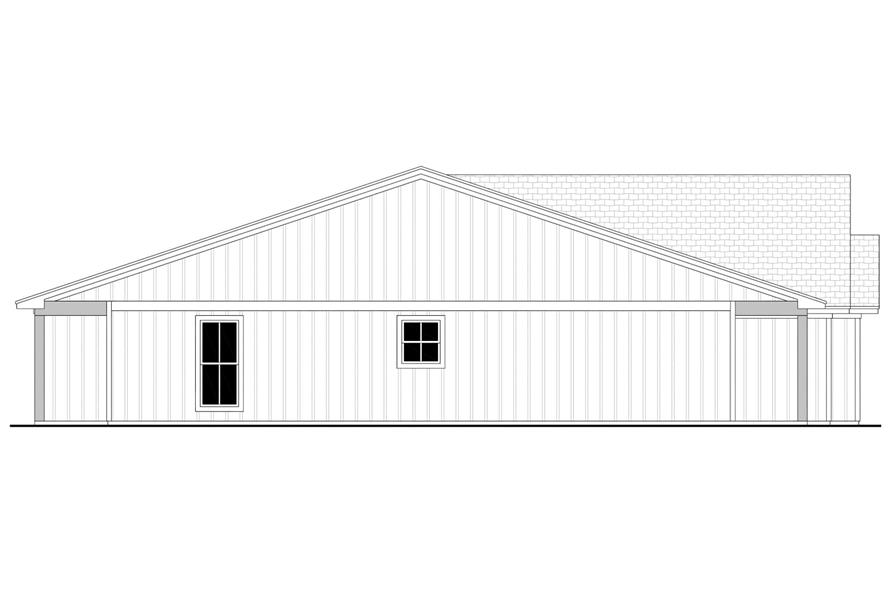 Home Plan Left Elevation of this 4-Bedroom,2196 Sq Ft Plan -142-1486