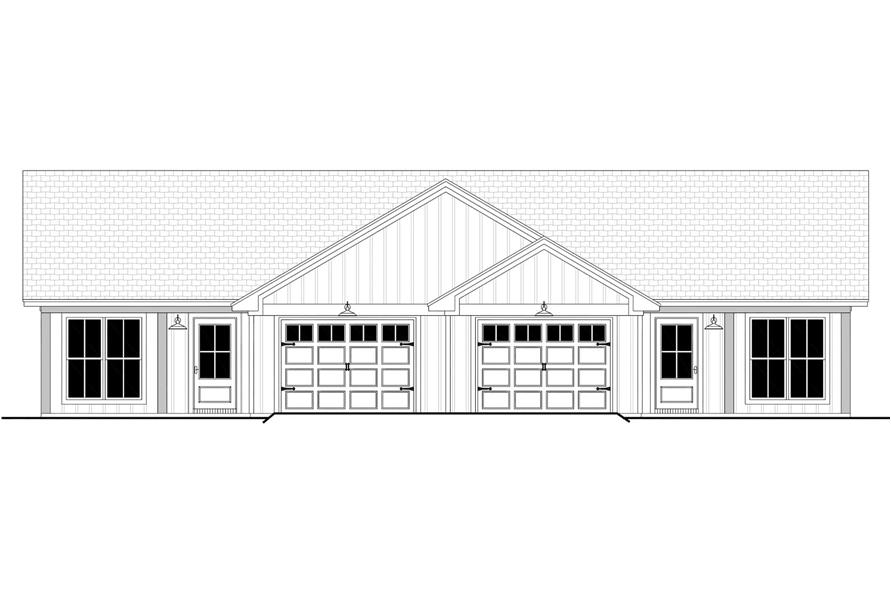 Home Plan Front Elevation of this 4-Bedroom,2196 Sq Ft Plan -142-1486