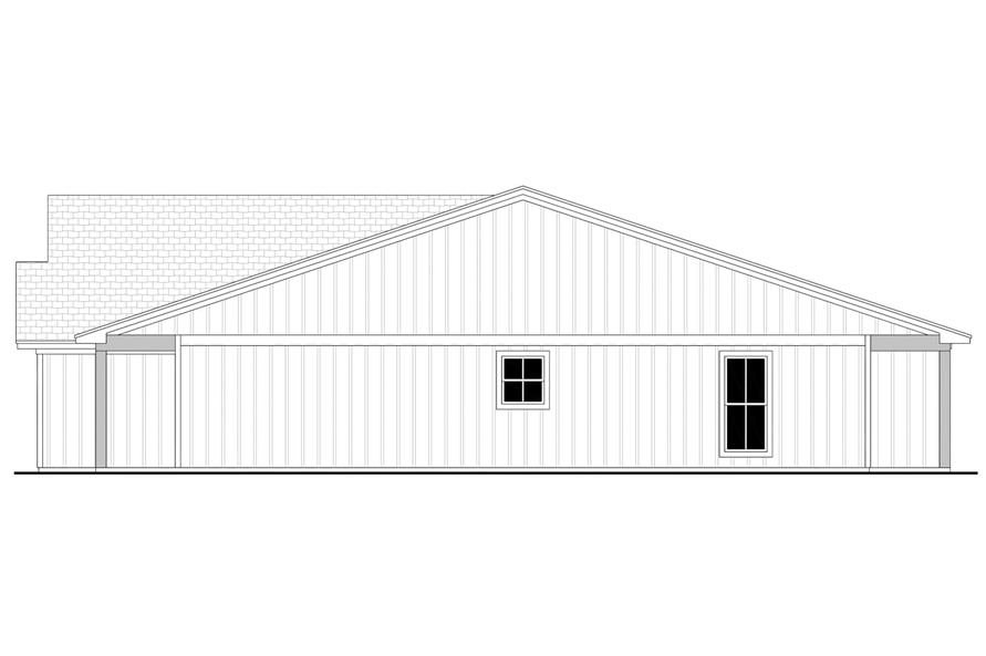 Home Plan Right Elevation of this 4-Bedroom,2196 Sq Ft Plan -142-1486