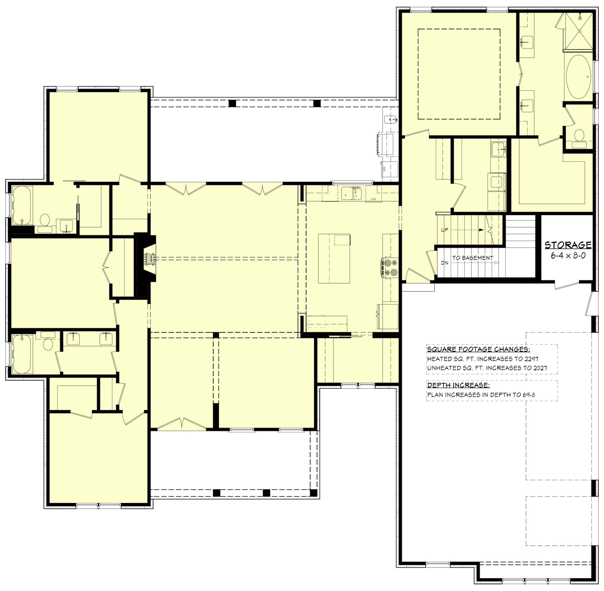 Modern Farmhouse Home Plan - 4 Beds, 3 Baths - 2278 Sq Ft - #142-1487