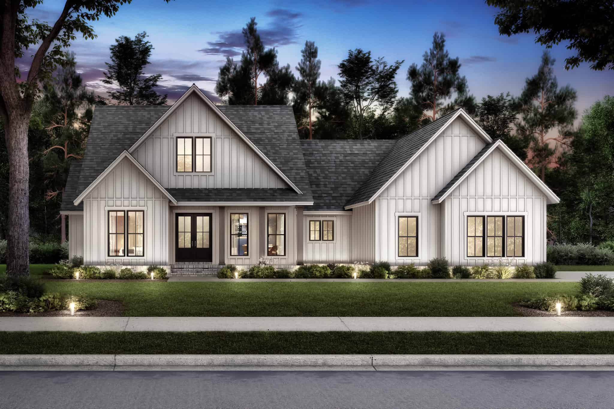 Modern Farmhouse Home Plan - 4 Beds, 3 Baths - 2278 Sq Ft - #142-1487