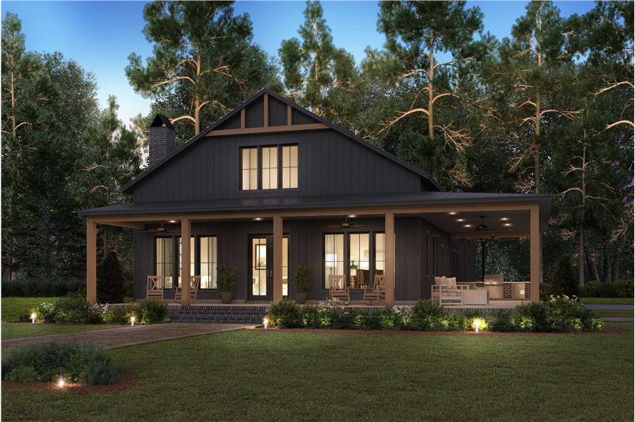 Front View of this 4-Bedroom,2500 Sq Ft Plan -142-1491