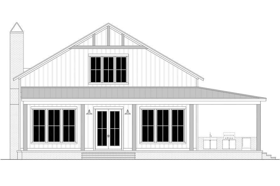 Home Plan Front Elevation of this 4-Bedroom,2500 Sq Ft Plan -142-1491